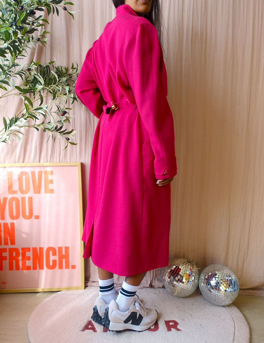 The Vintage Delmod Parsienne jurk french fuchsia