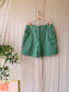 Vintage Paninari high waist bermuda jorts basil green
