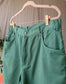 Vintage Paninari high waist bermuda jorts basil green
