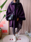 Vintage cashmereblend poncho coat