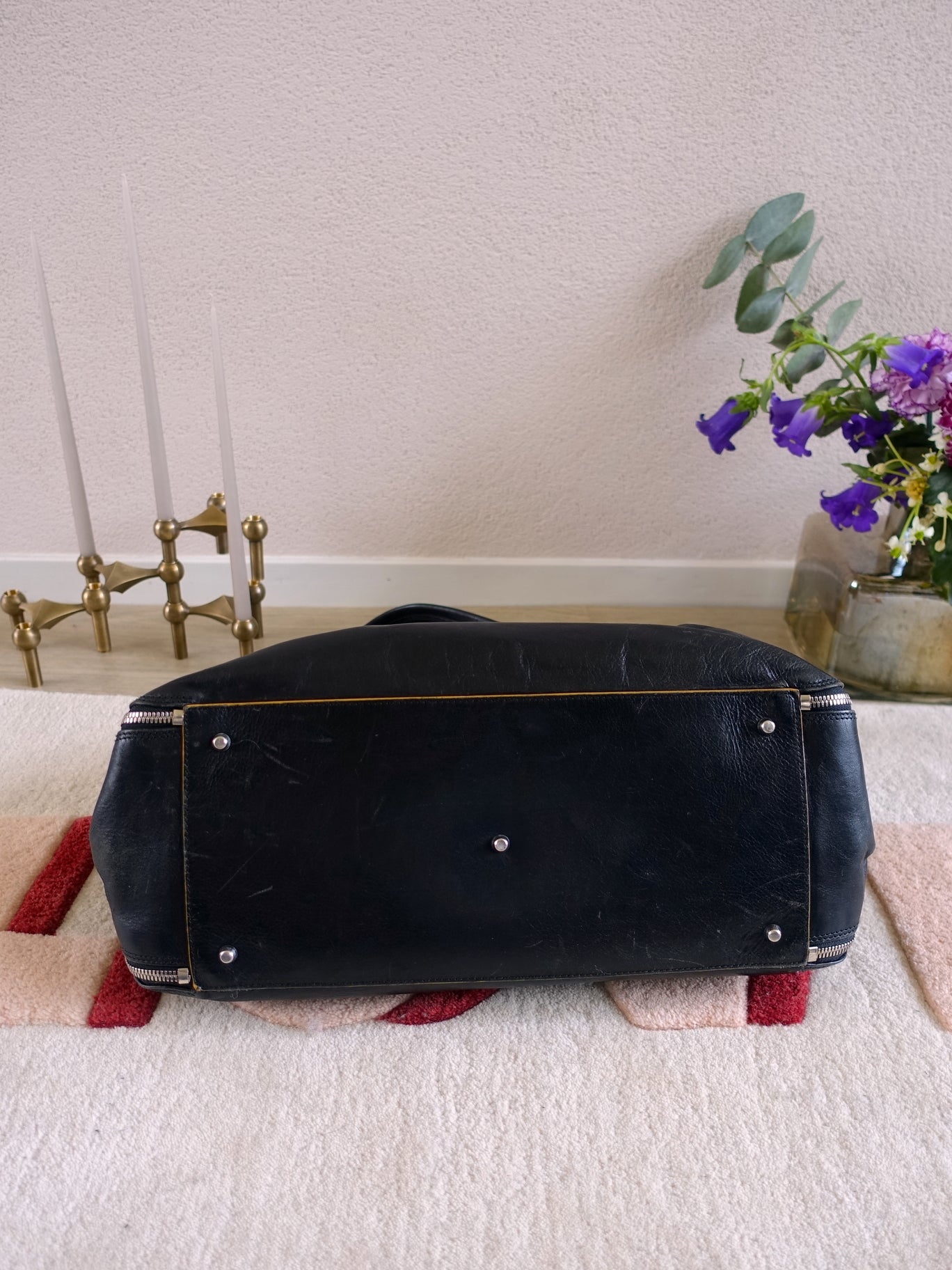 Furla exclusive & original vintage leather hobo bag zwart