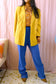 Vintage straight fit blazer golden yellow