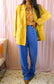 Vintage straight fit blazer golden yellow