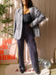 Anna Aura wool blazer herringbone zwart / wit