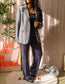 Anna Aura wool blazer herringbone zwart / wit