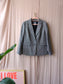Anna Aura wool blazer herringbone zwart / wit