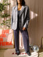 Anna Aura wool blazer herringbone zwart / wit