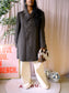 Vintage silhouette shoulder wool coat roasted coffee