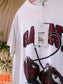 GANNI cherry organic t-shirt bright white / burgundy