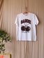 GANNI cherry organic t-shirt bright white / burgundy