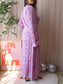Y.A.S. maxi floral jurk icy pink