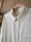 YAYA loose fit pinstripe shirt ecru