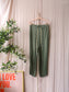 Yaya tapered satin pants olive