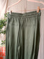 Yaya tapered satin pants olive