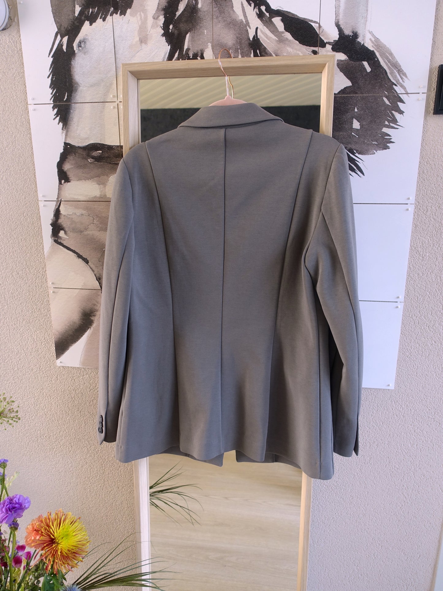 YAYA co-ord suit (blazer + broek) smoke grey