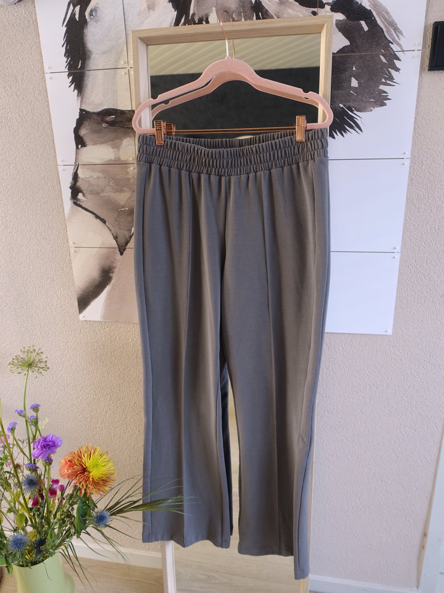 YAYA co-ord suit (blazer + broek) smoke grey