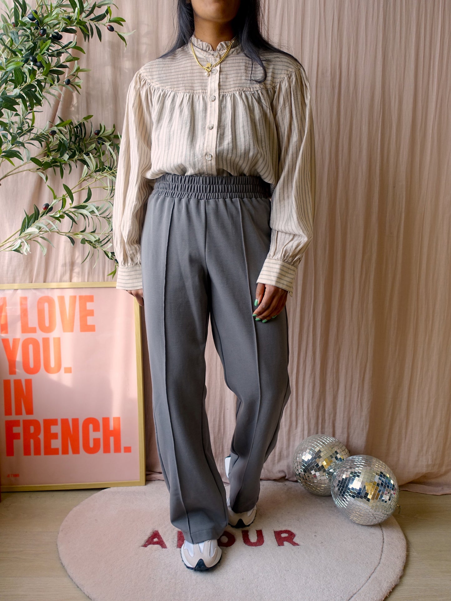YAYA co-ord suit (blazer + broek) smoke grey