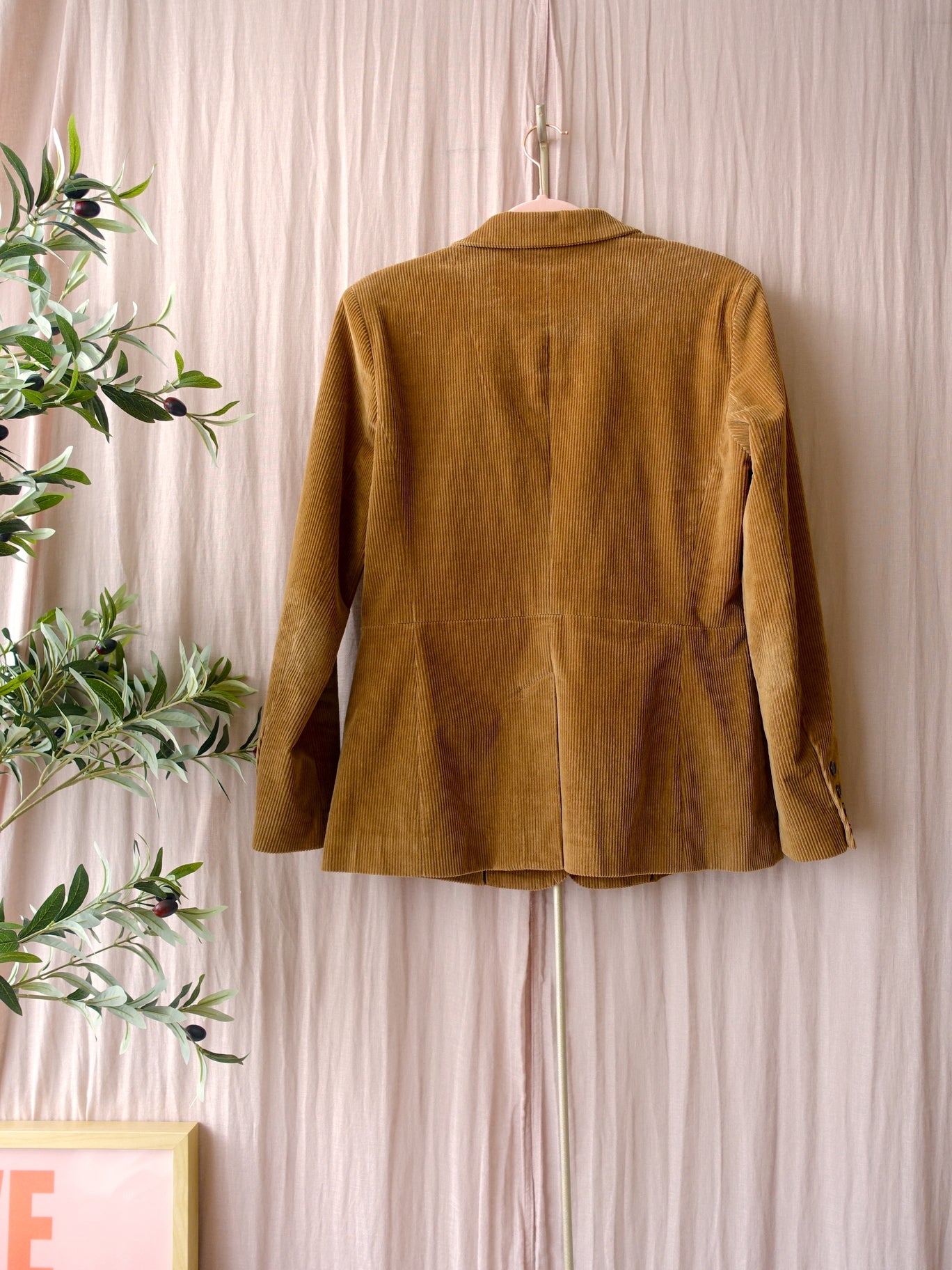 Yaya ribcord blazer caramel crunch