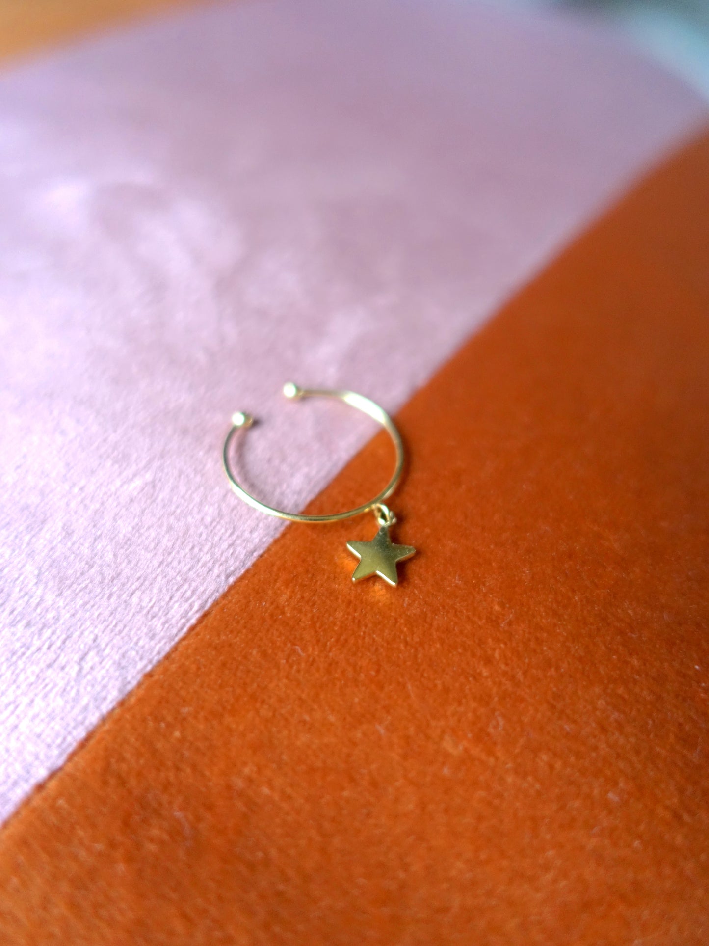 ZAG adjustable minimalistic ring mini star gold plated