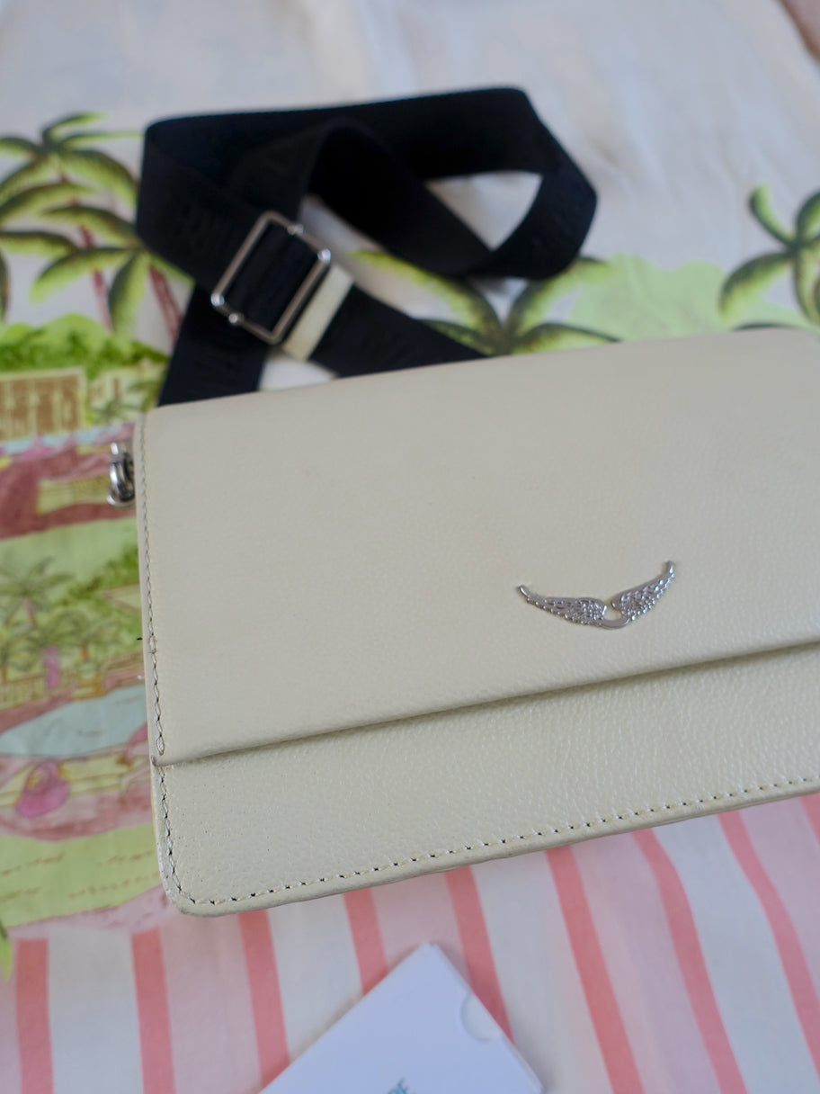 Zadig & Voltaire white leather Lolita Wings bag