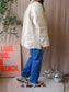 Zara two-tone denim shacket latte beige