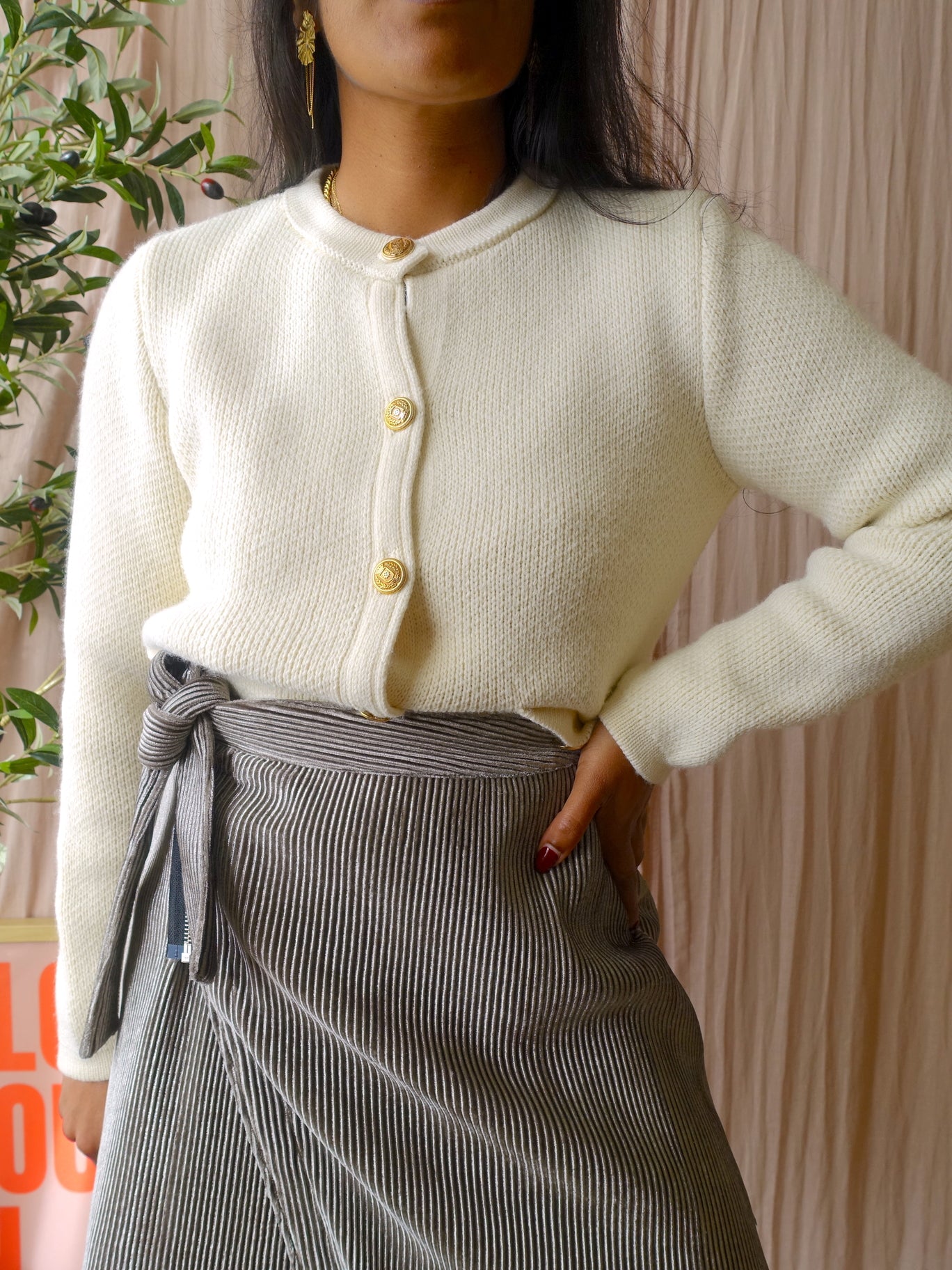 Scotch & Soda wrap ribcord rok silver steel gray