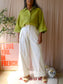 Zara 100% linnen loose fit blouse pistachio paradise