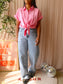 Zara modal knot blouse pink lemonade