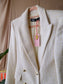 Zara preloved tweed blazer winter white