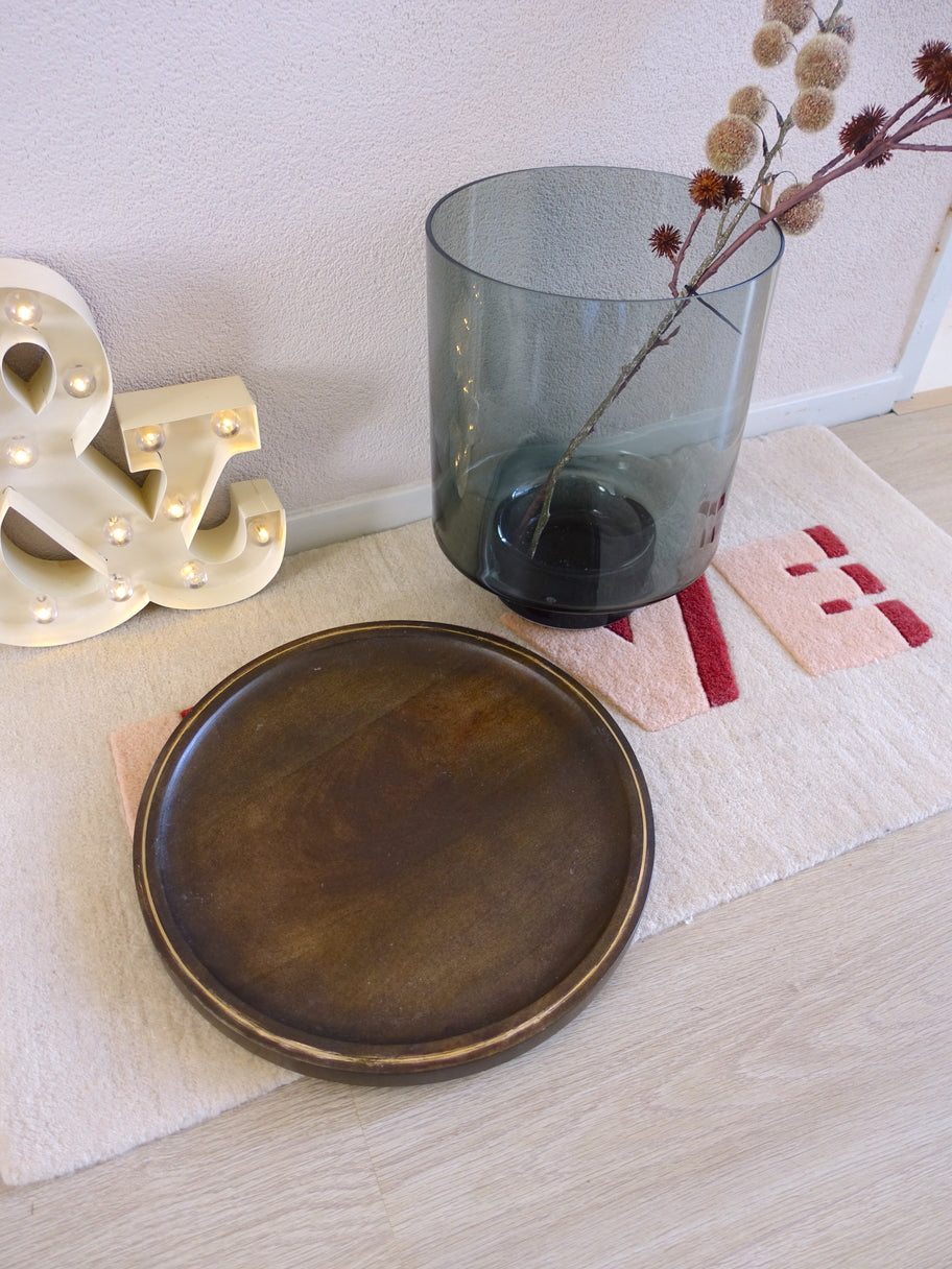 Zusss houten stylingbord 40 cm donkerbruin