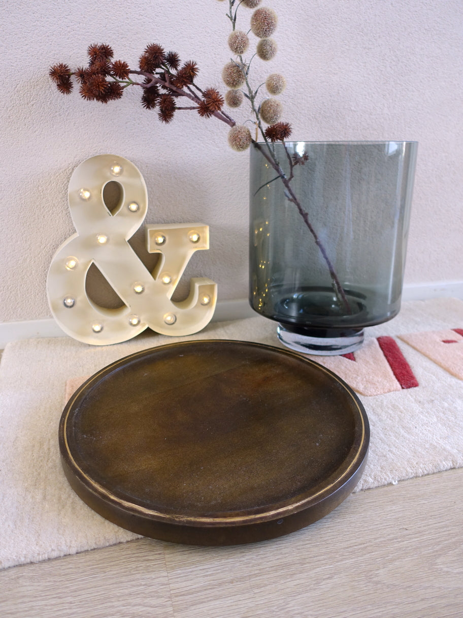 Zusss houten stylingbord 40 cm donkerbruin