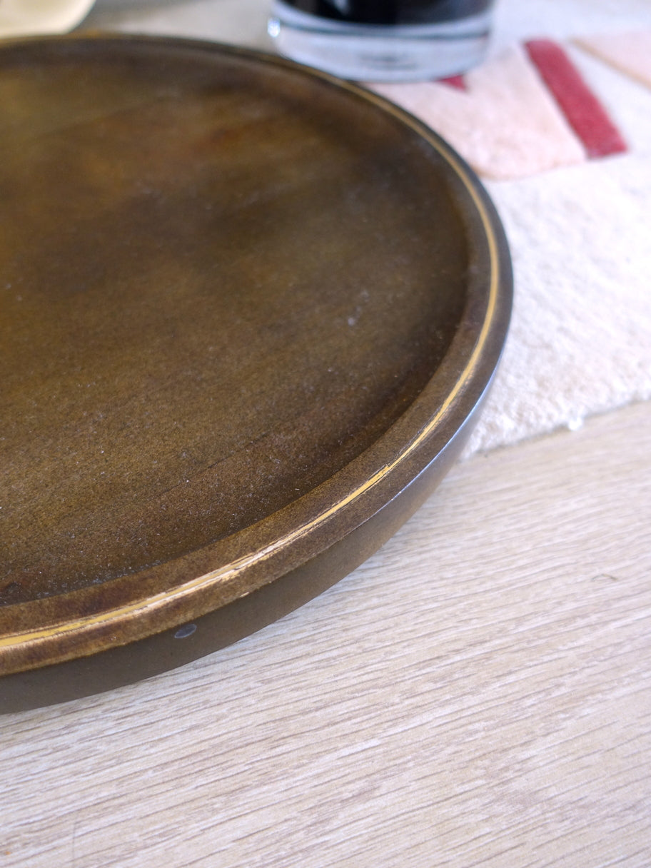 Zusss houten stylingbord 40 cm donkerbruin