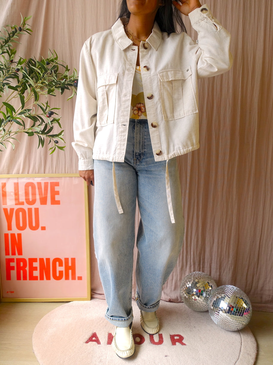 Zusss lyocell & linnen jacket ecru