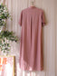 Zusss lyocell maxi jurk bridal rose