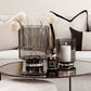 Cilinder vaas op voet smokey black XL