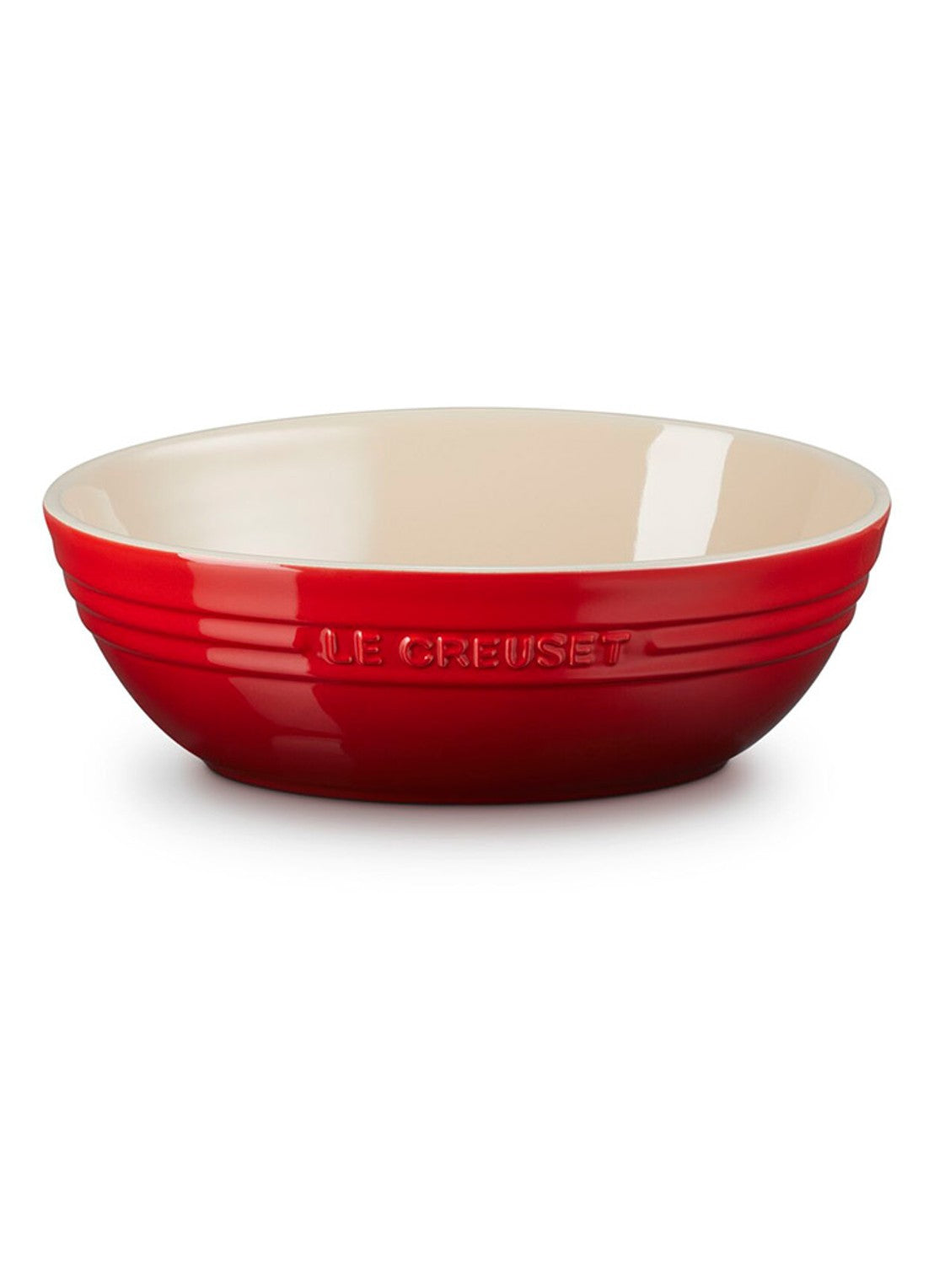 Le Creuset large oval serving bowl cerise