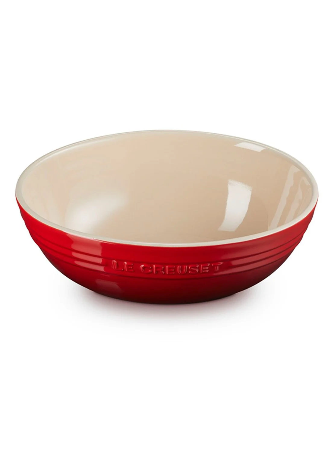 Le Creuset large oval serving bowl cerise