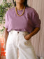 Essentiel Antwerp oversized cotton & silk etic tee mauve lilac