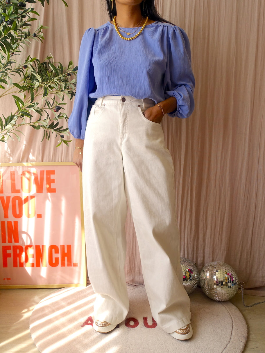 My Essential Wardrobe dango high x-wide jeans ecru