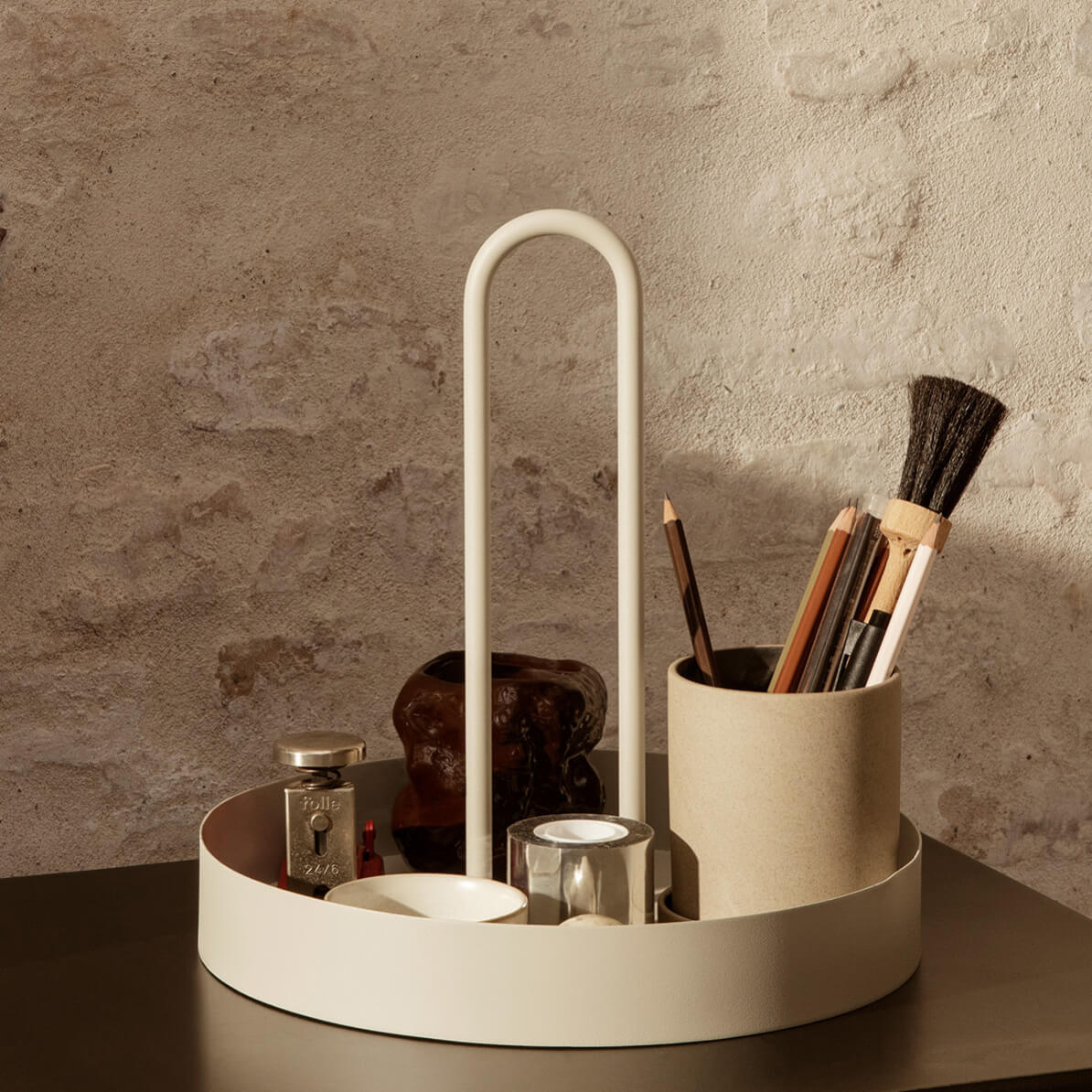 Ferm Living grib tray in cashmere beige