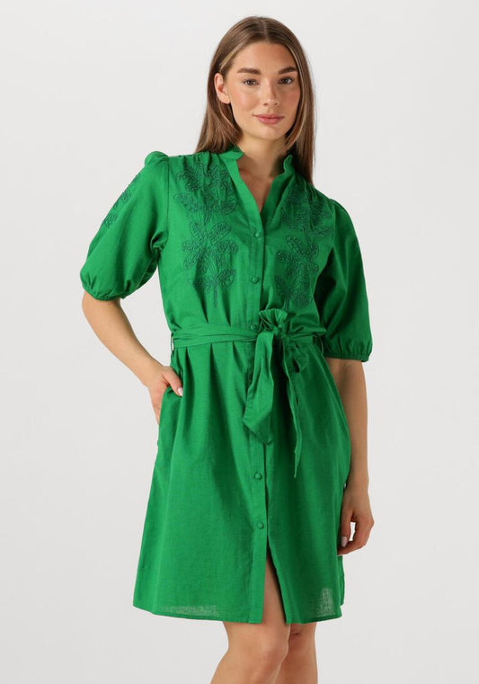 Fabienne Chapot george bio cottonmix jurk court green