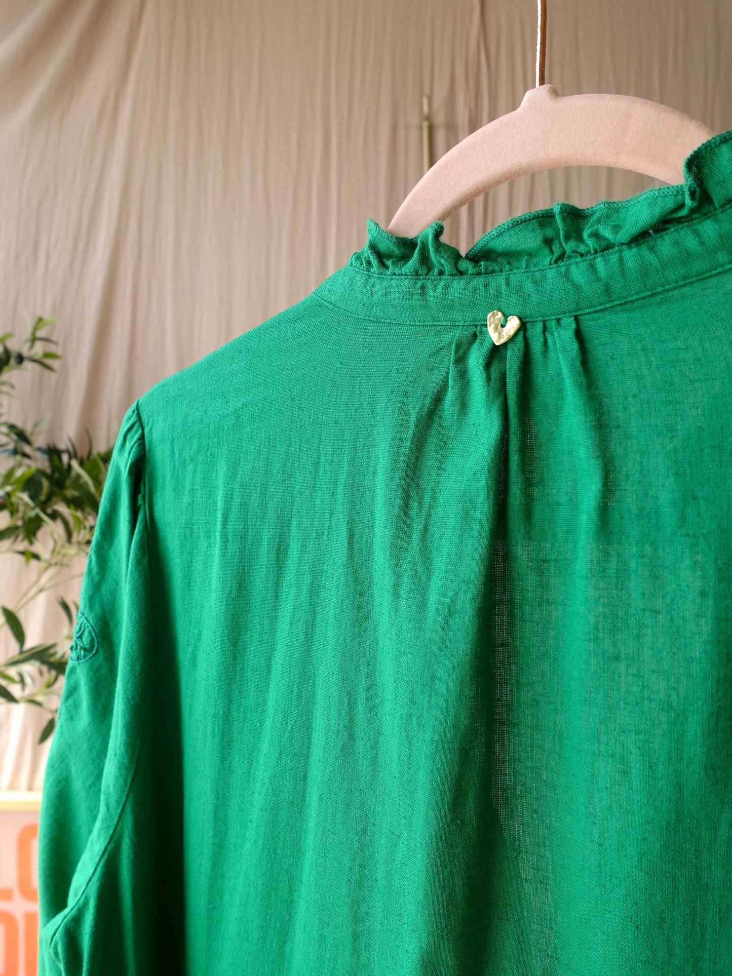 Fabienne Chapot george bio cottonmix jurk court green