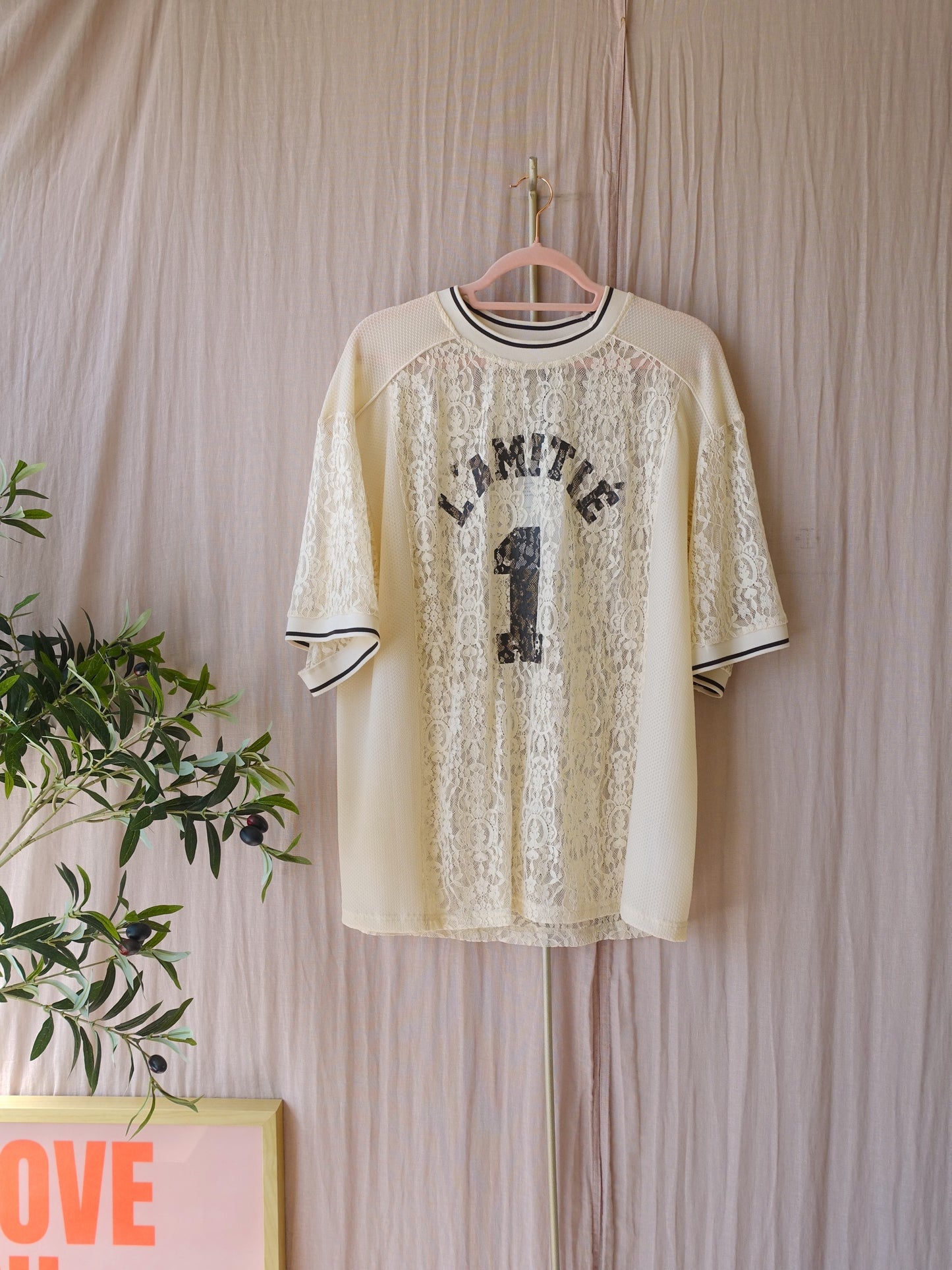Haute L'Amitié lace football tee pearl
