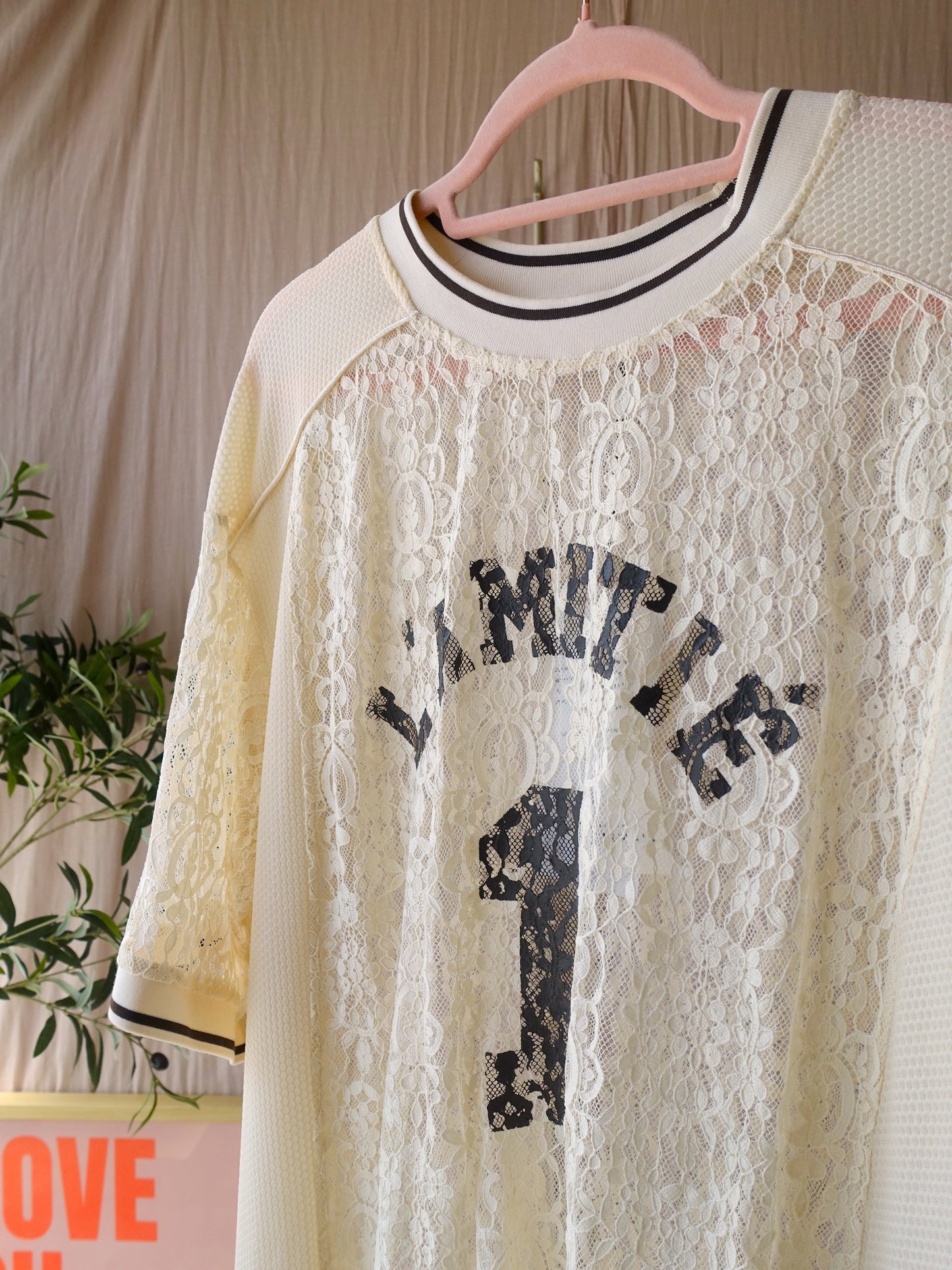 Haute L'Amitié lace football tee pearl