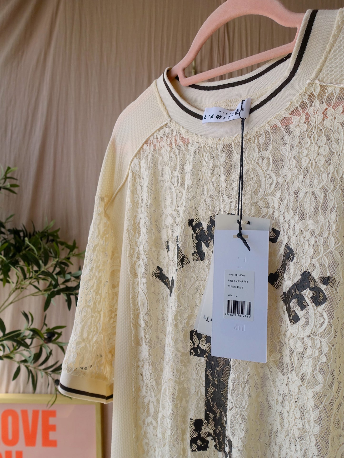 Haute L'Amitié lace football tee pearl