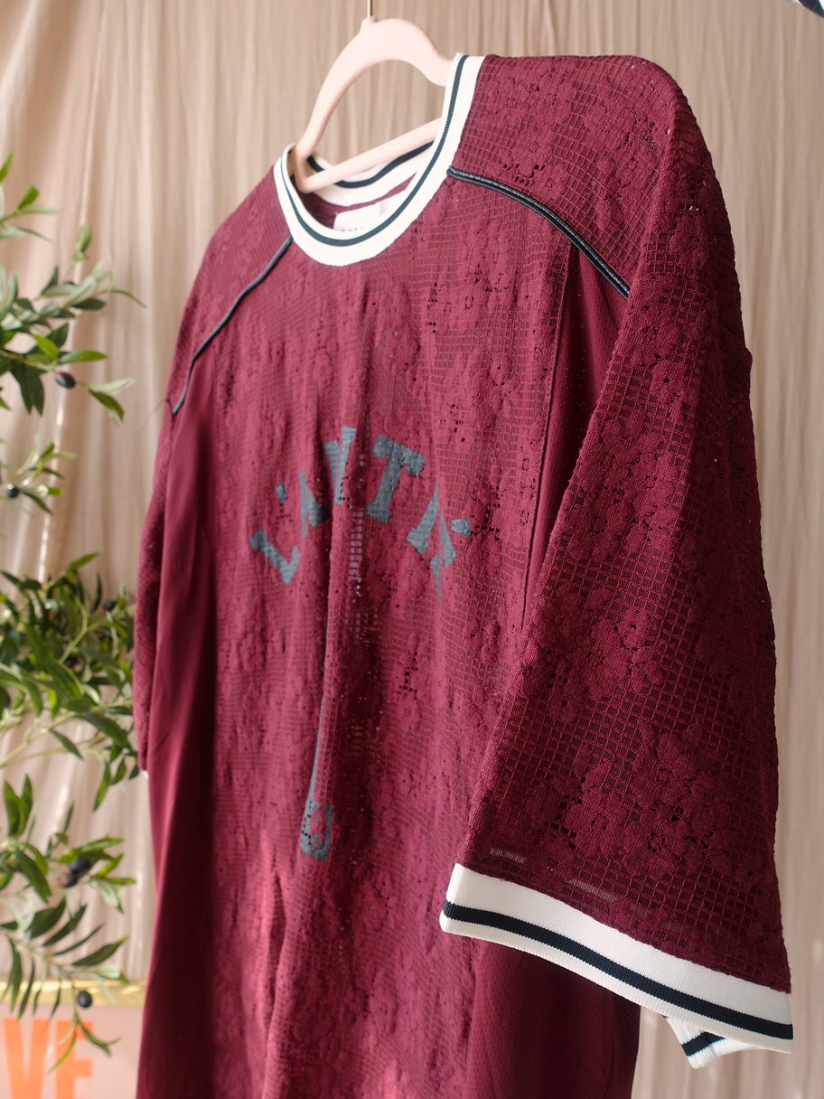 Haute L'Amitié lace football tee amarone