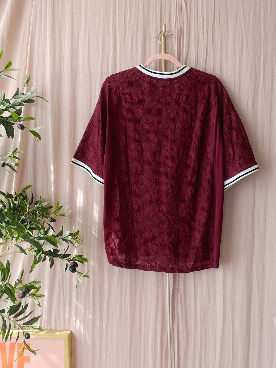 Haute L'Amitié lace football tee amarone