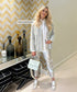 Josh V casey high rise girlfriend pants silver