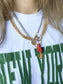 I AM JAI grote gourmet ketting + edelsteen bedel goud