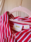 Maeve x Anthropologie poplin striped jurk rood / wit